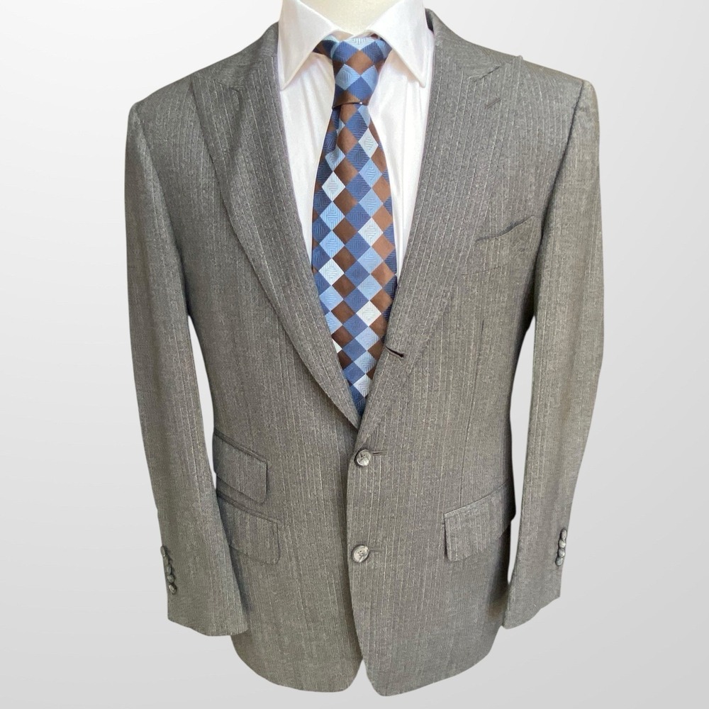 Suitsupply Blazer Suit Jacket Mens 42R Washington Peak Lapel Sport Coat Gray